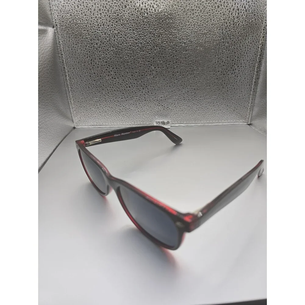 Marc Hunter 7924 Shiny Black & Red Tortoise Men’s Square Sunglasses 55-17-140